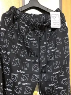 ミッフィー柄カジュアルパンツ ブラック LL