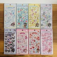サンリオ ボンボンドロップシール 風 はぴだんぶい マイメロ クロミ 他♡8枚組