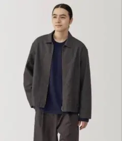 無印良品　和紙混ジャケット　L
