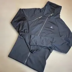 adidas ダークグレー ジップアップジャケット