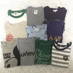 110 Tシャツ 10枚 まとめ売り男の子 ディズニー スヌーピー Hurley