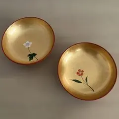 花模様の日本製ボウル2個セット