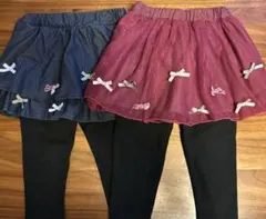 anyfamデニムスカッツ&チュールスカッツ2枚セット