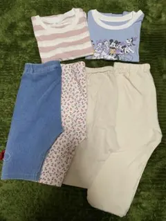 【美品】80cm Tシャツ２点　パンツ４点　まとめ売り　ユニクロ　プティマイン