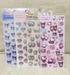 サンリオシール４枚セット　樹脂もりシール　平成ギャルキティ　ぷくっとシール