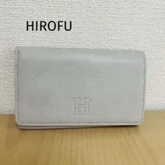 美品 HIROFU ヒロフ 二つ折り財布 センプレ シボ革 レザーのサムネイル