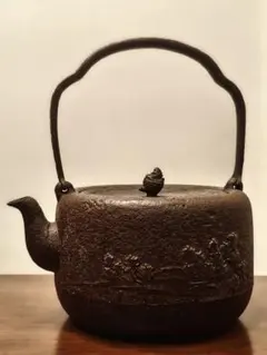 真鍮製金色やかん 島倉堂 鎚起銅器 湯沸かし 金色 2L 茶道具 金属工芸
