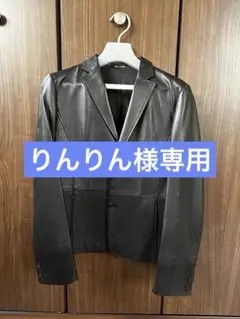 COMME CA DU MODE ブラックレザーブレザー サイズ11