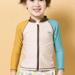 アプレレクール　UVカットバイカラーラッシュガード　80cm