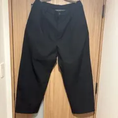 メンズ ワイドスラックス ブラックのサムネイル
