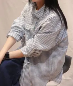 【古着】春　シャツ　チェック柄