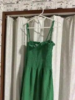 グリーン キャミワンピース Mサイズ