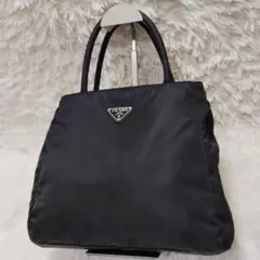 プラダ テスート ハンドバッグ 肩掛け 三角ロゴ ブラック