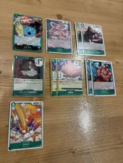 ワンピースカードゲーム　デッキパーツ　緑　ジンベエ