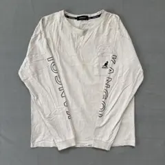 KANGOL ロンT 長袖Tシャツ 袖プリント ポケット付き ホワイト y2k