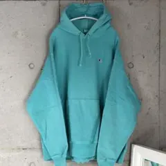 Champion ターコイズ フード付きパーカー