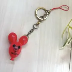 ディズニーリゾート　ミッキー　バルーン　キーホルダー　ストラップ　赤のサムネイル