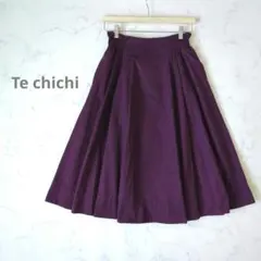 テチチ Te chichi フレアスカート パープル 紫 M 起毛 ふんわり