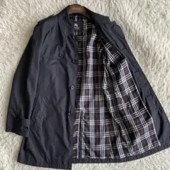 【値下げ済み極美品】バーバリーブラックレーベル　ブラックステンカラーコート