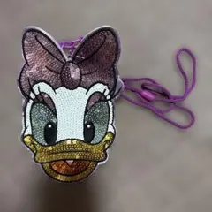 ディズニー　デイジー　スパンコールパスケース　チケットホルダー