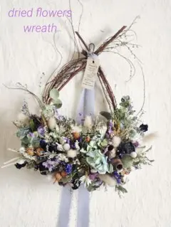 ✳natural✳ユキヤナギしずくリースꕤブルー&ホワイト♪︎ナチュラルリース