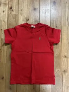 MIKI HOUSE レッド 半袖 Tシャツ クマ刺繍のサムネイル