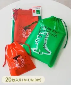 3COINS 巾着BAG：MLセット（各10枚入り）スリーコインズ