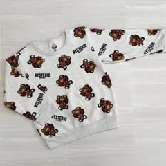 ヒステリックミニ «90» ブラウン テディー 総柄 長袖 トレーナー