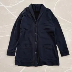 トロワドゥアン（M～L）スウェットカーディガン　ネイビー　ユニセックス