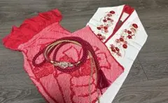 【美品】半襟・帯揚げ・帯締め4点セット
