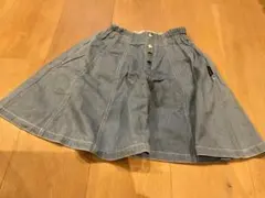 メゾピアノ　mezzo piano junior デニム風　フレアスカート　s