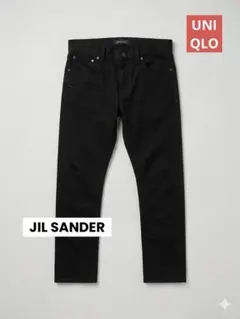 美品✨+J（ユニクロ×ジルサンダー）ブラックデニム|ストレッチあり|L〜XL