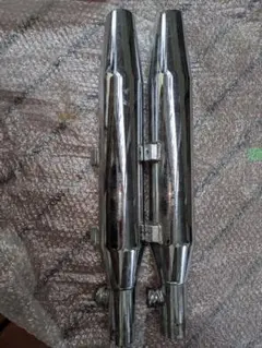 ハーレー 純正北米マフラー ソフテイルFLSTC1580 正円パンチアウト済み
