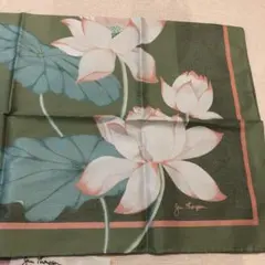 最終出品　お値下　新品　ジムトンプソン　シルク　スカーフ　蓮の花