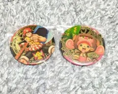 【レア】ワンピース ONEPIECE 金の輩缶バッジGOLD ルフィ、チョッパー