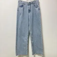 しまむら ジルメリー ハイウエスト ストレート デニムパンツ ライトブルー 67のサムネイル
