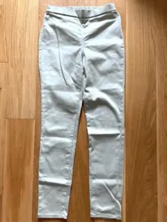 GU ライムグリーン スキニーパンツ ゴムウエスト Ｌ