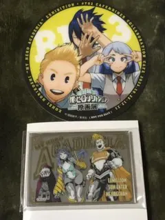 ヒロアカ原画展パブミラー風アクリルステッカー、コースター　ミリオ、ねじれ、環