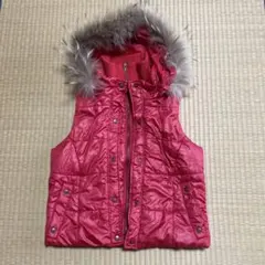 フード付き中綿ベスト　約140〜150㎝