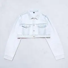 G6-3890　デニムジャケット　クロップド丈　コットン【JCY】