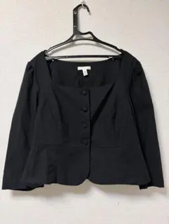 H&M ノーカラージャケット ブラック M