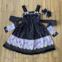 BODY LINE ゴスロリドレス 星柄と馬のプリント　ロリィタ服　ロリータ