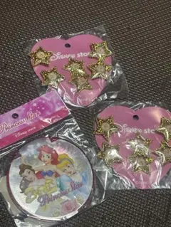 ディズニーストア　プリンセス　ミラー　ティンカーベルヘアゴム　ヘアピンセット☆