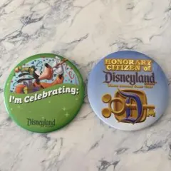 カリフォルニアディズニー　缶バッチ　海外ディズニー グーフィー