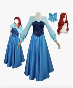 ディズニープリンセス アリエル 青いロングドレス