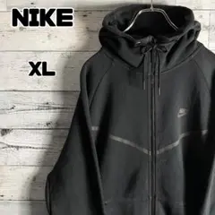 NIKE ナイキ　テックフリース風 スウェットパーカー 黒　ダブルジップ XL