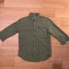 【最終値下げ】GLOBAL WORK グローバルワーク 七分袖シャツ カーキ M