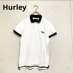【美品】Hurley ハーレー　ポロシャツ バイカラー ホワイトSバックプリントのサムネイル