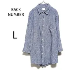 バックナンバー　七分袖シャツ　ギンガムチェック　レギュラーカラー　Lサイズ