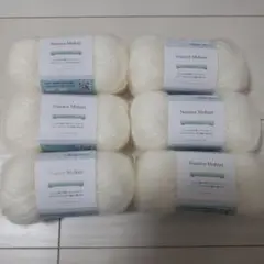Nuance Mohair ホワイト 6玉　No.1